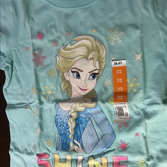 Frozen t-shirt Girls size M 7/8 - Picture 4 of 5